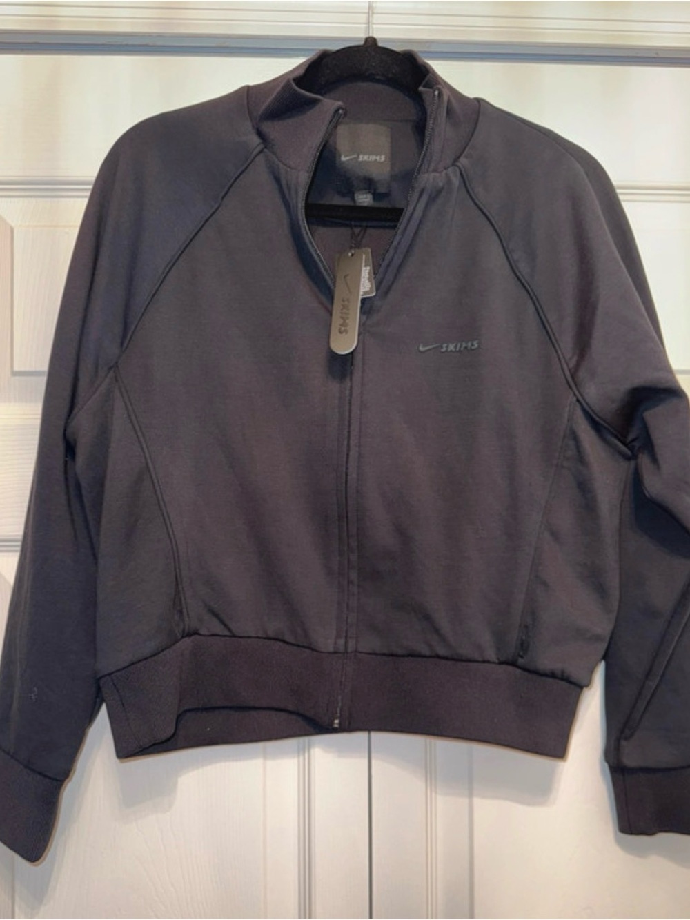 Skims Nike Matte Tricot Track Jacket Obsidian Womens Large